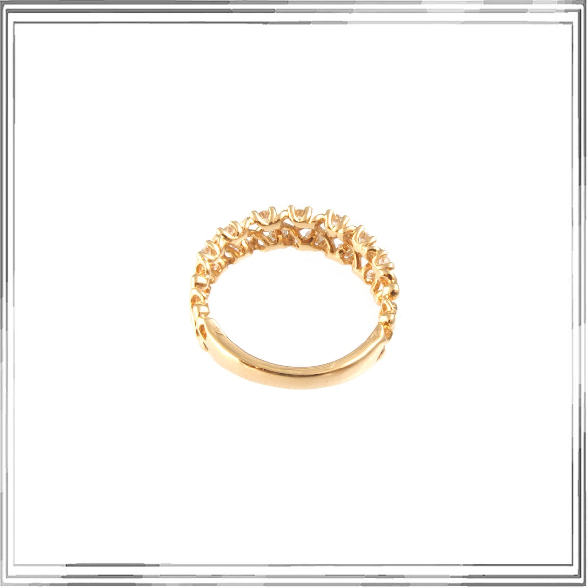 K18PG Diamond Ring D,0.31ct size #12