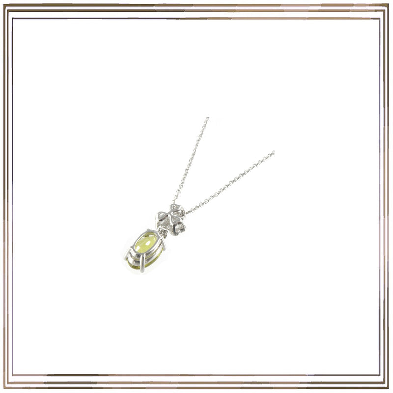 K18WG Mali Garnet Rosecut Diamond Pendant Necklace G,3.505ct RD,0.21ct D,0.05ct