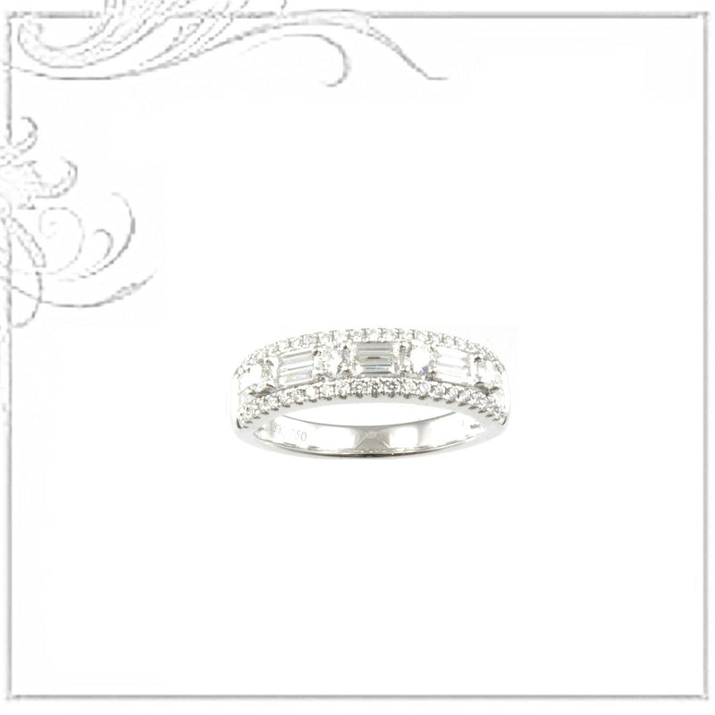 K18WG  Diamond Ring D,0.79ct  Ring Size #12