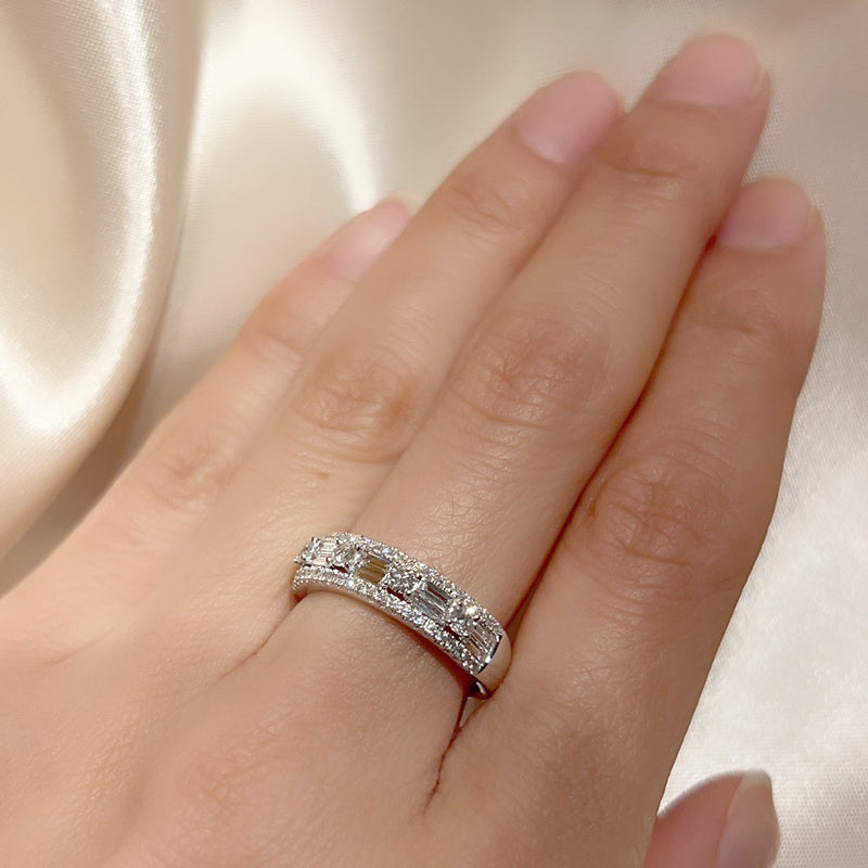 K18WG  Diamond Ring D,0.79ct  Ring Size #12