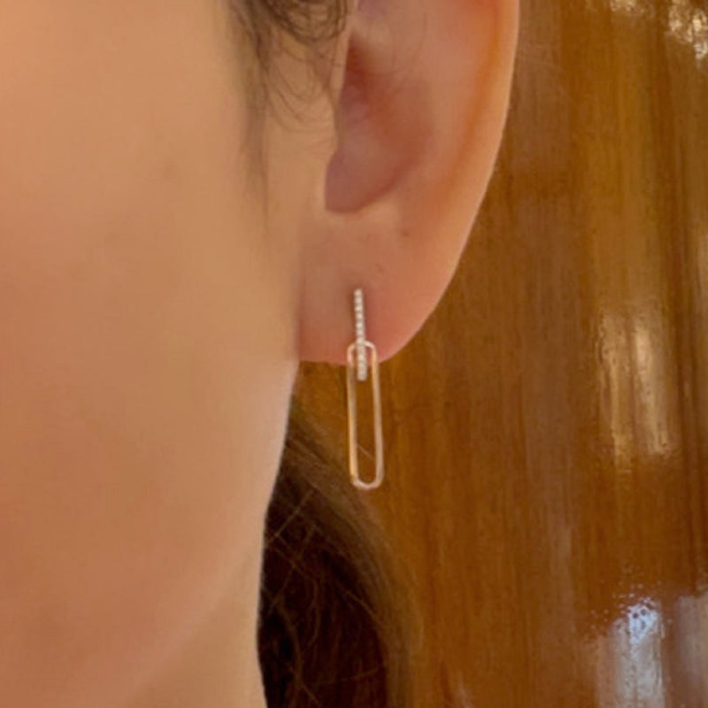 K18WG/ PG Diamond Pierced Earrings D,0.06ct