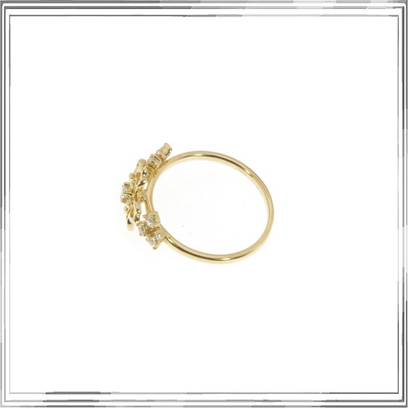 K18YG Diamond Ring D,0.29ct size #14