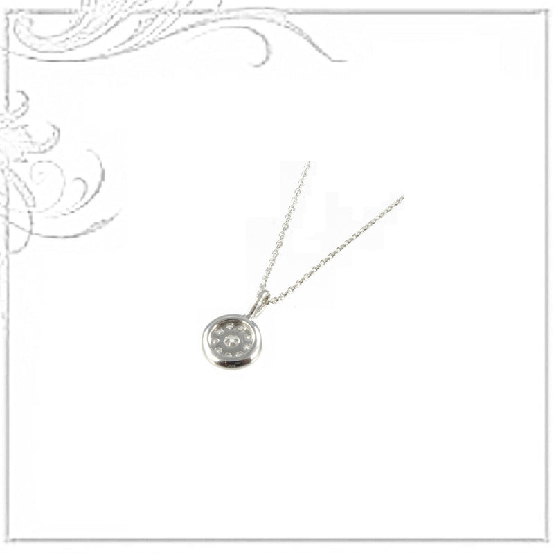 K18WG Diamond Pendant Necklace D,0.22ct
