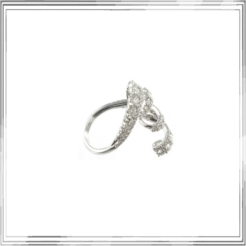K18WG Diamond Ring D,2.19ct size #14