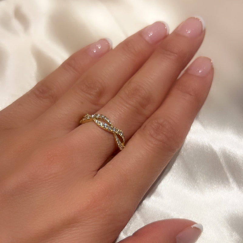 K18YG  Diamond Ring D,0.35ct  Ring Size #12