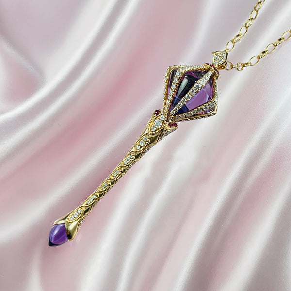 K18PG Amethyst Pendant 18.40ct